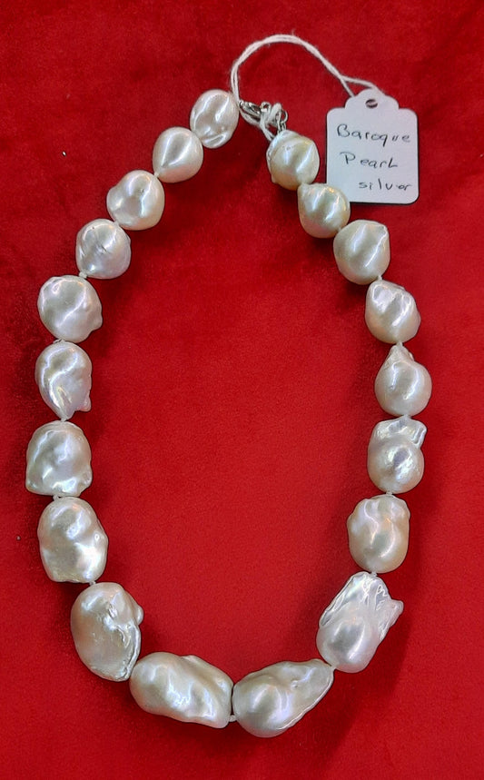 Baroque Pearl Silver Bracelet