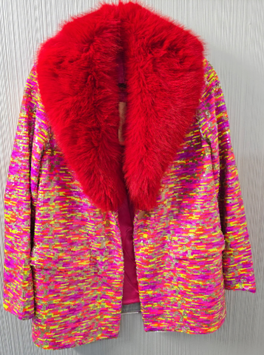 Jayley Collection - Bamboo Sequin Blazer. Removable collar