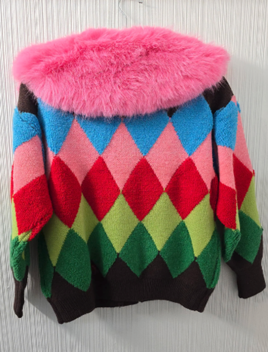 Jayley Collection: Cashmere Cardigan-Medium, Removable Collar
