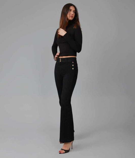 Lola Jeans Alice-Onyx High Rise Flare Jeans