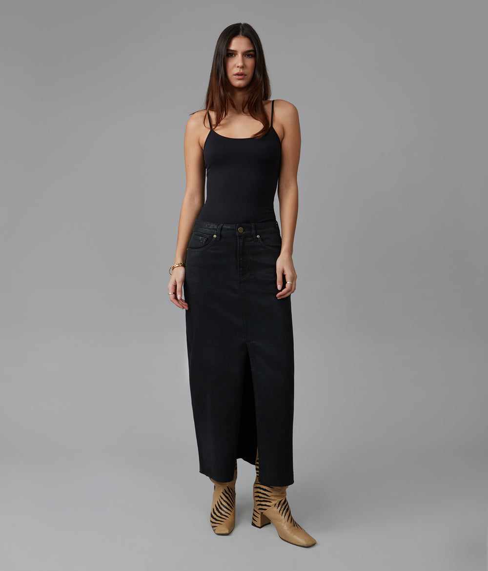 LOLA JEANS High Rise MAXI Skirt