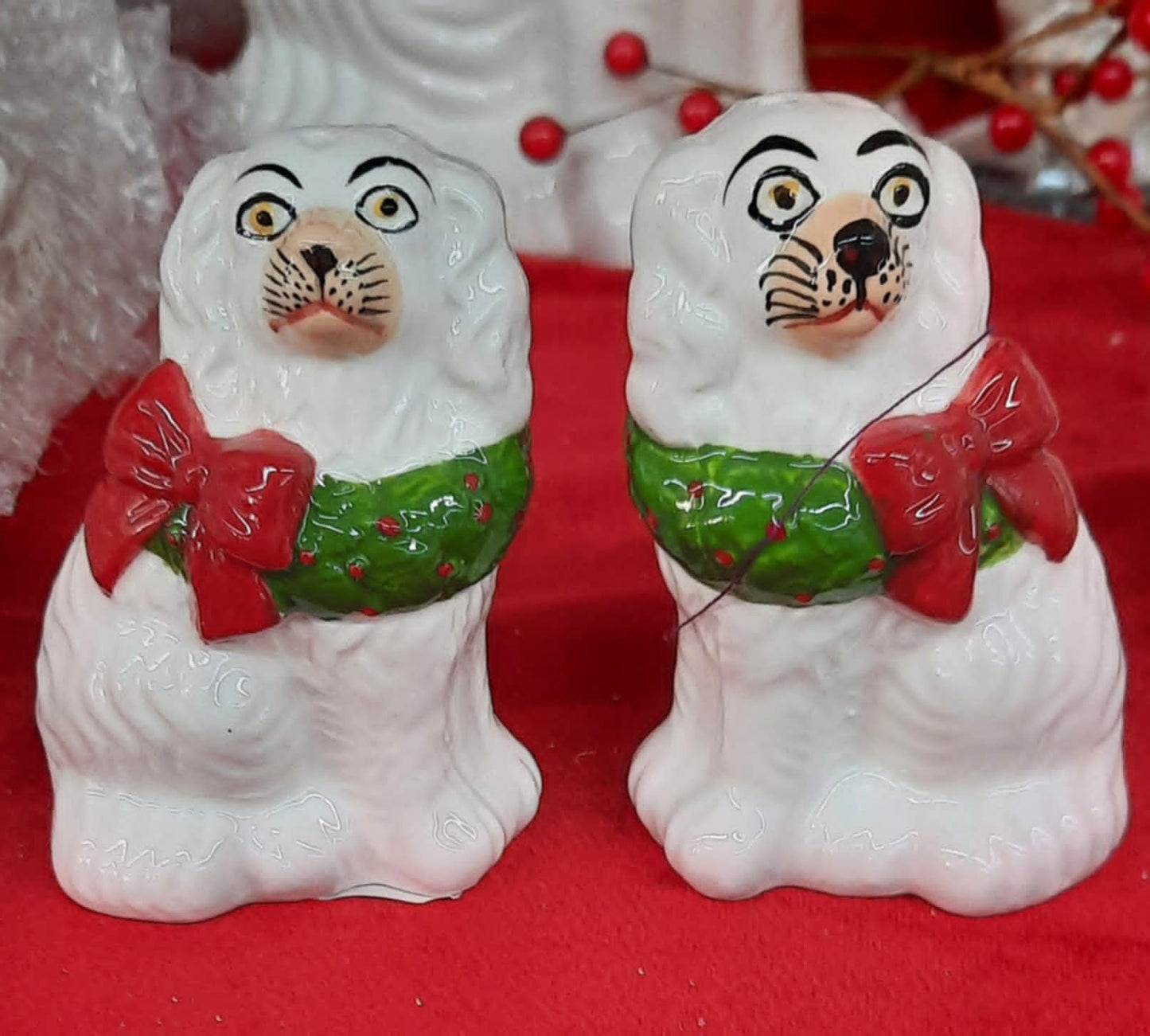 Christmas Dog Salt and Pepper Shakers